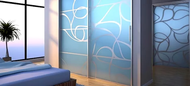 Frosting Glass Cabinet Doors in Ashland, CA
